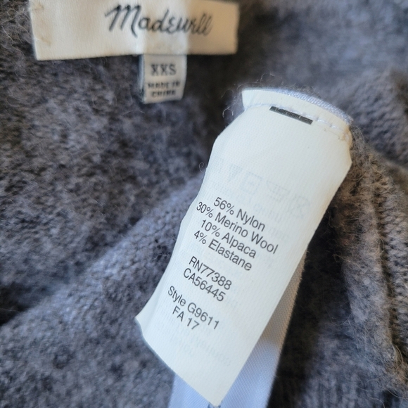 Madewell Merino Wool Blend Oversized Duster Cardigan Grey XXS - Picture 4 of 6